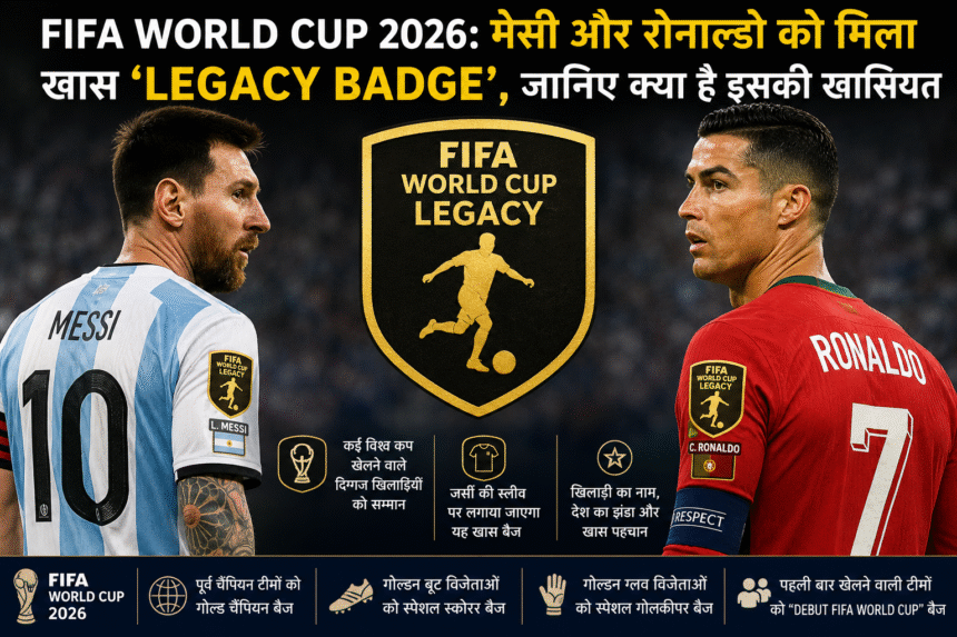 FIFA World Cup Legacy Badge awarded to Lionel Messi and Cristiano Ronaldo during FIFA World Cup 2026